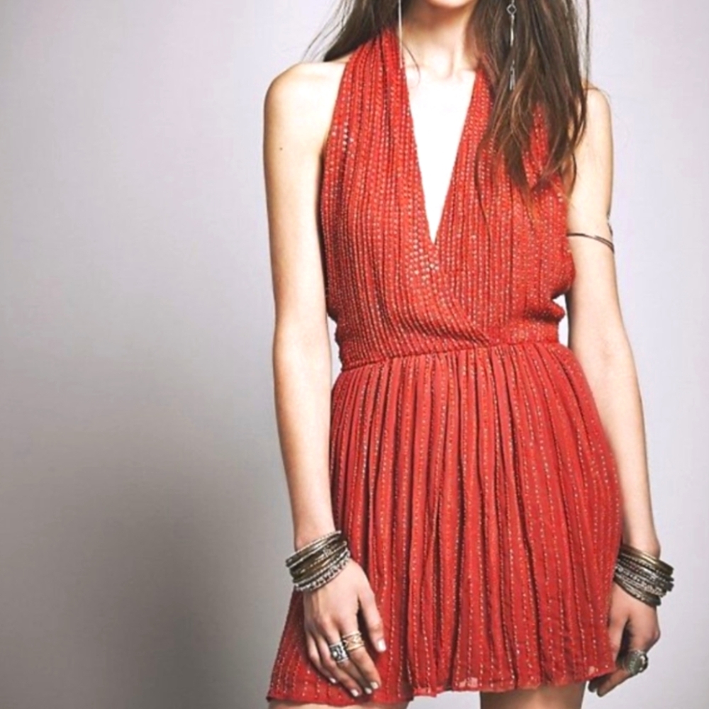 Free People Red Mini Dress